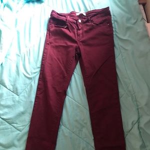 Zara maroon skinny jeans